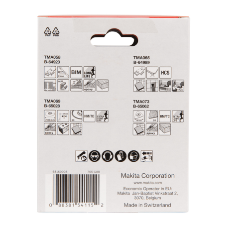 KIT CARRELAGE STARLOCK 4PCS (TMA058-065-069-073) - B 67496 - 0088381541152 - D'ORIGINE MAKITA