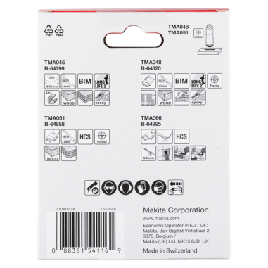 KIT PARQUET STARLOCK 4PCS (TMA045-048-051-066) - B 67505 - 0088381541169 - D'ORIGINE MAKITA