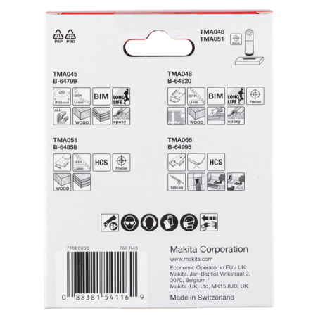 KIT PARQUET STARLOCK 4PCS (TMA045-048-051-066) - B 67505 - 0088381541169 - D'ORIGINE MAKITA
