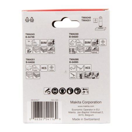 KIT PARQUET STARLOCK 4PCS (TMA045-048-051-066) - B 67505 - 0088381541169 - D'ORIGINE MAKITA