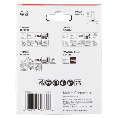 KIT BOIS STARLOCK 5PCS (TMA045-047-053+ TMA078x2) - B 67511 - 0088381541176 - D'ORIGINE MAKITA