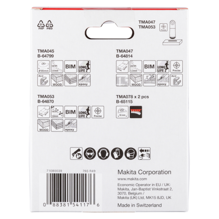 KIT BOIS STARLOCK 5PCS (TMA045-047-053+ TMA078x2) - B 67511 - 0088381541176 - D'ORIGINE MAKITA