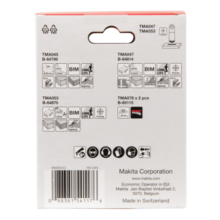 KIT BOIS STARLOCK 5PCS (TMA045-047-053+ TMA078x2) - B 67511 - 0088381541176 - D'ORIGINE MAKITA