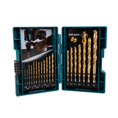 COFFRET 19 FORETS METAL HSS TIN / B 67795 / 0088381543927 - D'ORIGINE MAKITA