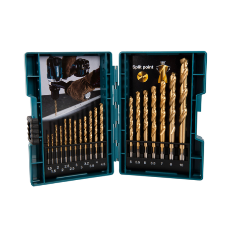 COFFRET 19 FORETS METAL HSS TIN / B 67795 / 0088381543927 - D'ORIGINE MAKITA COFFRET 19 FORETS METAL HSS TIN / B 67795 / 0088381543927 - D'ORIGINE MAKITA
