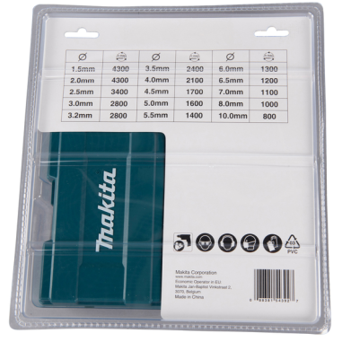 COFFRET 19 FORETS METAL HSS TIN / B 67795 / 0088381543927 - D'ORIGINE MAKITA COFFRET 19 FORETS METAL HSS TIN / B 67795 / 0088381543927 - D'ORIGINE MAKITA