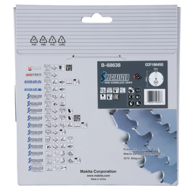 LAME CARBURE EFFICUT BOIS 190x30x45D - B 68638 - 0088381546966 - D'ORIGINE MAKITA