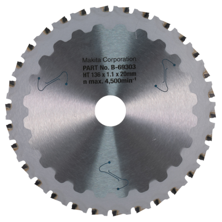 LAME CARBURE METAL EFFICUT 136X20MM 30D - B 69303 - 0088381548168 - D'ORIGINE MAKITA