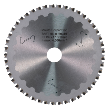 LAME CARBURE MET INOX EFFICUT 136X20MM 45D - B 69319 - 0088381548175 - D'ORIGINE MAKITA