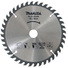 LAME TCT PO ECO 165-20-40 BOIS - D 03349 - 0088381173681 - D'ORIGINE MAKITA