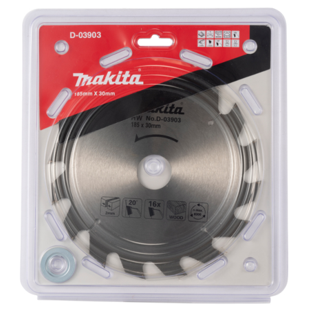 LAME TCT PO ECO 185-30-16 BOIS - D 03903 - 0088381174336 - D'ORIGINE MAKITA