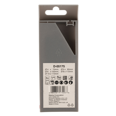 COFFRET DE FORETS BETON CYLINDRIQUES (5 PCS) / D 05175 / 0088381174268 - D'ORIGINE MAKITA COFFRET DE FORETS BETON CYLINDRIQUES (5 PCS) / D 05175 / 0088381174268 - D'ORIGINE MAKITA