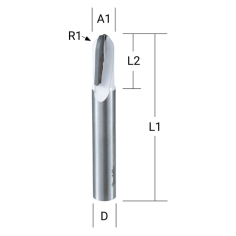 FRAISE A CANELER 4R Q6 - D 09400 - 0088381182164 - D'ORIGINE MAKITA 2