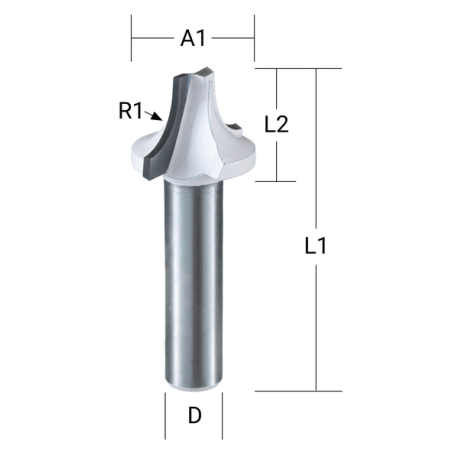 FRAISE 1-4 ROND Q 8 DIA 23 - D 10992 - 0088381166034 - D'ORIGINE MAKITA