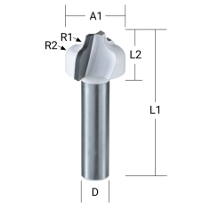 FRAISE DOUCINE SIMPL Q8 D19.05 - D 11047 - 0088381166089 - D'ORIGINE MAKITA 2