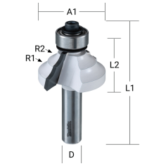 FRAISE DBLE 1-4 ROND D31.8 Q8 - D 11411 - 0088381166454 - D'ORIGINE MAKITA 2