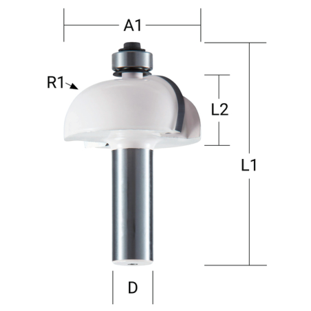 FRAISE A CONGE+RLT Q8 D15.5 - D 11433 - 0088381166478 - D'ORIGINE MAKITA