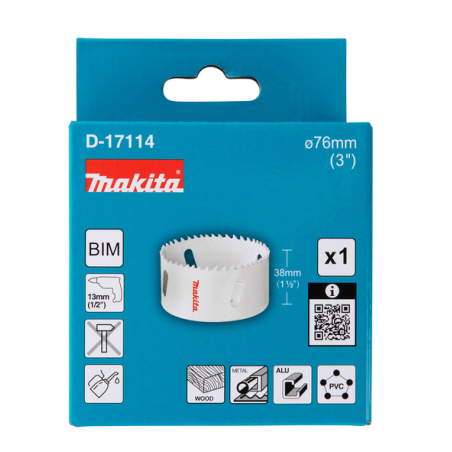 SCIE CLOCHE BI METAL 76mm - D 17114 - 0088381194921 - D'ORIGINE MAKITA SCIE CLOCHE BI METAL 76mm - D 17114 - 0088381194921 - D'ORIGINE MAKITA