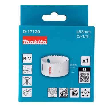 SCIE CLOCHE BI METAL 83mm - D 17120 - 0088381194938 - D'ORIGINE MAKITA SCIE CLOCHE BI METAL 83mm - D 17120 - 0088381194938 - D'ORIGINE MAKITA