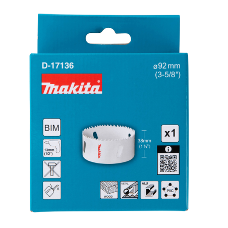 SCIE CLOCHE BI METAL 92mm - D 17136 - 0088381194945 - D'ORIGINE MAKITA SCIE CLOCHE BI METAL 92mm - D 17136 - 0088381194945 - D'ORIGINE MAKITA