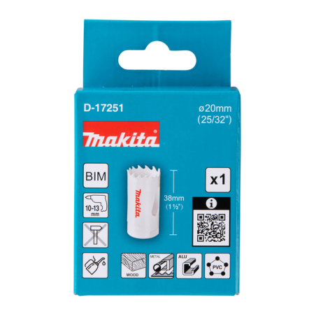 SCIE CLOCHE BI METAL 20mm - D 17251 - 0088381195805 - D'ORIGINE MAKITA SCIE CLOCHE BI METAL 20mm - D 17251 - 0088381195805 - D'ORIGINE MAKITA