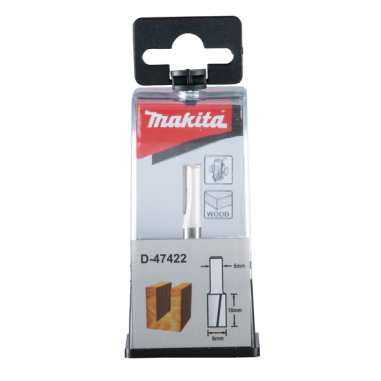 FRAISE DROITE Q6 D6 P16 FL2 - D 47422 - 0088381427241 - D'ORIGINE MAKITA