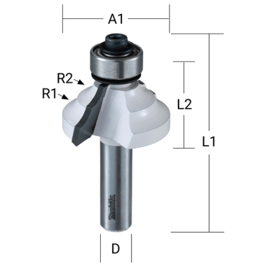 FRAISE DBL VAGUE+RLT Q8 D28,6 - D 48577 - 0088381428392 - D'ORIGINE MAKITA