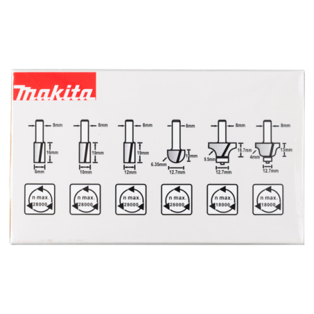 COFFRET 6 FRAISES / D 53540 / 0088381449915 - D'ORIGINE MAKITA