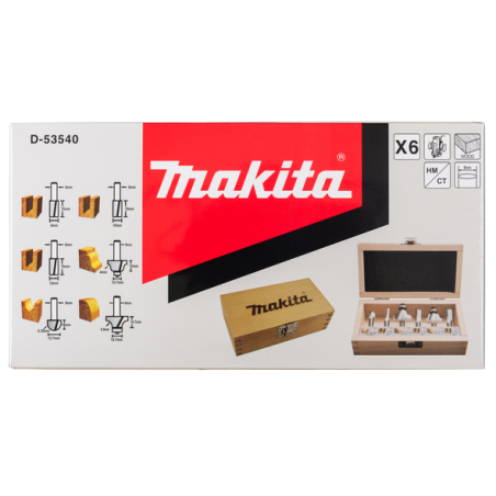 COFFRET 6 FRAISES / D 53540 / 0088381449915 - D'ORIGINE MAKITA