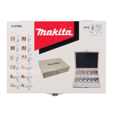COFFRET FRAISE 1/4 ROND (12PCS) / D 57065 / 0088381459693 - D'ORIGINE MAKITA 2