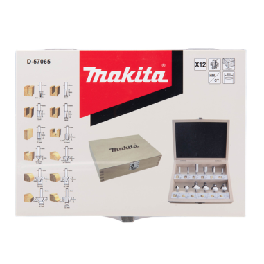 COFFRET FRAISE 1/4 ROND (12PCS) / D 57065 / 0088381459693 - D'ORIGINE MAKITA