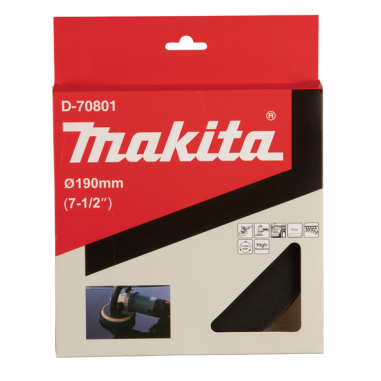 EPONGE A POLIR LEGERE NOIRE 190MM / D 70801 / 0088381556095 - D'ORIGINE MAKITA