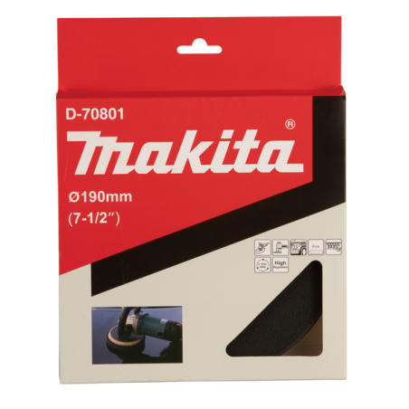 EPONGE A POLIR LEGERE NOIRE 190MM / D 70801 / 0088381556095 - D'ORIGINE MAKITA