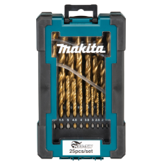 COFFRET 25 FORETS METAL HSS TIN x 6 / D 72235 6 / 0088381570329 - D'ORIGINE MAKITA