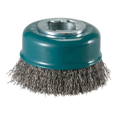 BROSSE BOISSEAU X LOCK 75MM FILS ACIER ONDULES / D 73396 / 0088381574228 - D'ORIGINE MAKITA
