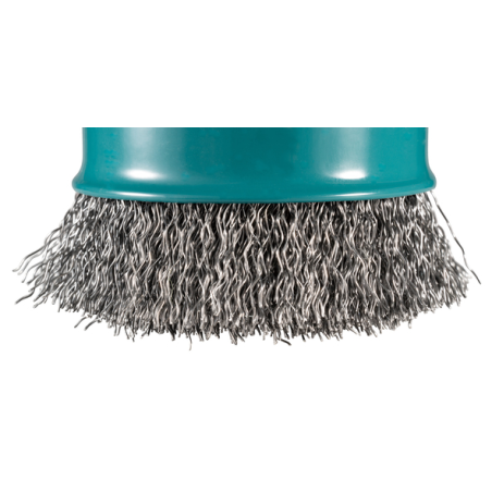 BROSSE BOISSEAU X LOCK 75MM FILS ACIER ONDULES / D 73396 / 0088381574228 - D'ORIGINE MAKITA