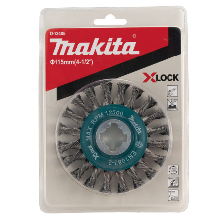 BROSSE CONIQUE X LOCK 115MM FILS ACIER TORSADES F / D 73405 / 0088381574235 - D'ORIGINE MAKITA BROSSE CONIQUE X LOCK 115MM FILS ACIER TORSADES F / D 73405 / 0088381574235 - D'ORIGINE MAKITA