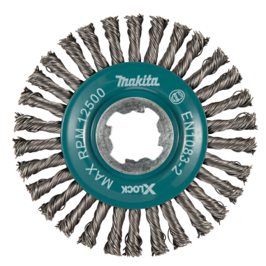 BROSSE CONIQUE X LOCK 115MM FILS ACIER TORSADES S / D 73411 / 0088381574242 - D'ORIGINE MAKITA