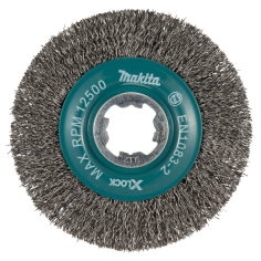 BROSSE CONIQUE X LOCK 115MM FILS ACIER ONDULES / D 73427 / 0088381574259 - D'ORIGINE MAKITA