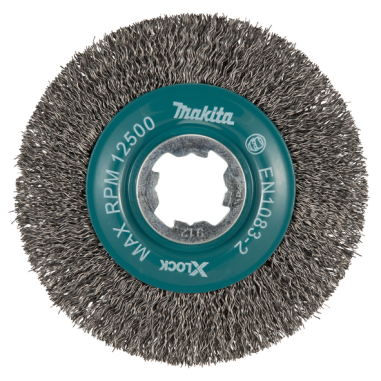 BROSSE CONIQUE X LOCK 115MM FILS ACIER ONDULES / D 73427 / 0088381574259 - D'ORIGINE MAKITA