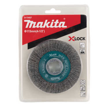 BROSSE CONIQUE X LOCK 115MM FILS ACIER ONDULES / D 73427 / 0088381574259 - D'ORIGINE MAKITA BROSSE CONIQUE X LOCK 115MM FILS ACIER ONDULES / D 73427 / 0088381574259 - D'ORIGINE MAKITA