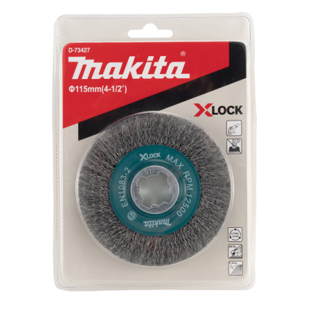 BROSSE CONIQUE X LOCK 115MM FILS ACIER ONDULES / D 73427 / 0088381574259 - D'ORIGINE MAKITA BROSSE CONIQUE X LOCK 115MM FILS ACIER ONDULES / D 73427 / 0088381574259 - D'ORIGINE MAKITA