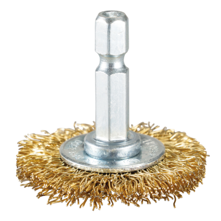 BROSSE CIRCULAIRE FILS LAITON 38MM / D 73651 / 0088381586184 - D'ORIGINE MAKITA