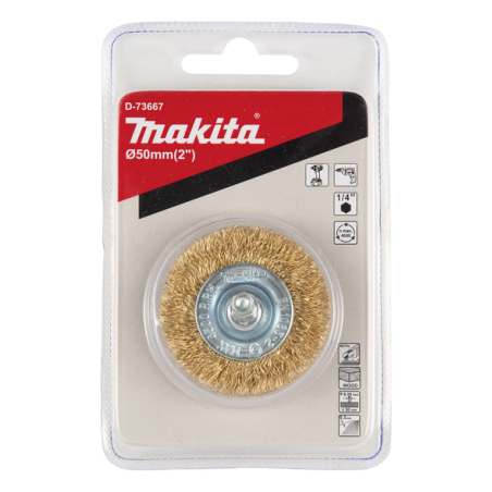 BROSSE CIRCULAIRE FILS LAITON 50MM / D 73667 / 0088381586191 - D'ORIGINE MAKITA