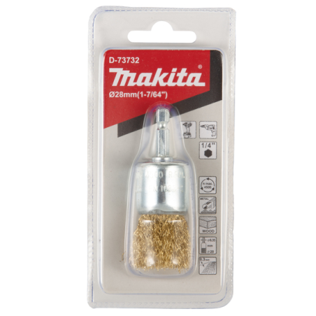 BROSSE PINCEAU FILS LAITON 28MM / D 73732 / 0088381586269 - D'ORIGINE MAKITA