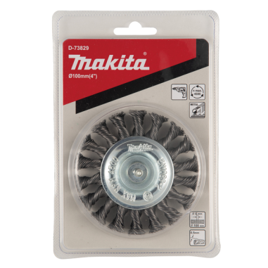 BROSSE CIRCULAIRE FILS TORSADES 100MM / D 73829 / 0088381586450 - D'ORIGINE MAKITA
