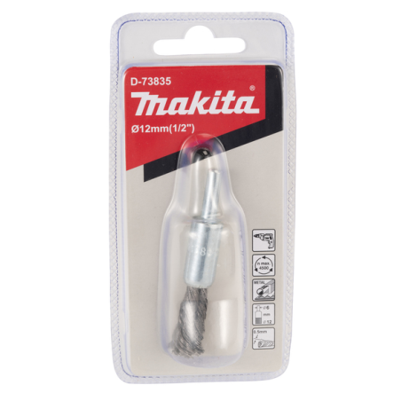 BROSSE PINCEAU FILS TORSADES 12MM / D 73835 / 0088381586467 - D'ORIGINE MAKITA