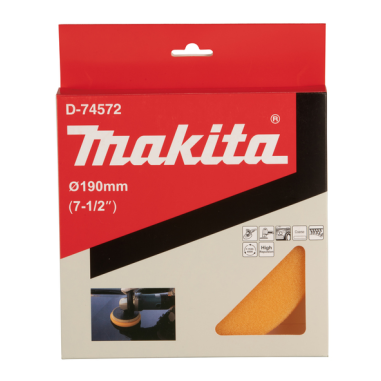 EPONGE A POLIR DURE ORANGE 190MM / D 74572 / 0088381588157 - D'ORIGINE MAKITA