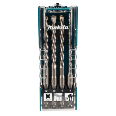 COFFRET 4 FORETS SDS PLUS 2T ECO (4 PCS) 6/8/10/12 / D 74756 / 0088381590181 - D'ORIGINE MAKITA