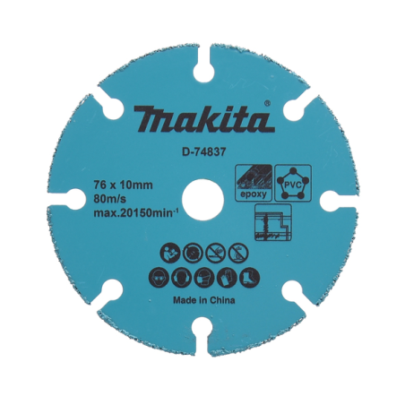DISQUE DIAMANT CARBURE 76MM / D 74837 / 0088381590877 - D'ORIGINE MAKITA
